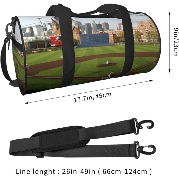 Спортивна сумка, дорожня сумка, з принтом бейсбольного м'яча, сумка на нічліг, чорна, універсальний розмір, сумка для подорожей