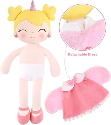 М&39яка тканинна лялька GAGAKU 40 см. Єдиноріг, ляльки-охоронці, подарунок на хрещення, подарунки на хрещення для дівчаток. М&39як