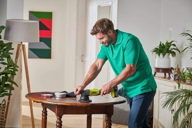 Акумуляторна ексцентрикова полірувальна машина RYOBI 18 В ONE PRO R18P-0 (полірувальний диск 125 мм, діаметр коливань 8 мм, швидкі