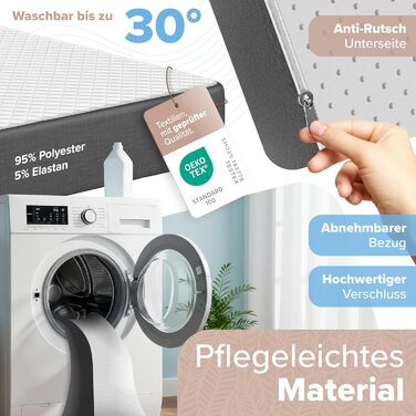 Розкладне ліжко ELONEO 90x200 см, включаючи преміум-матрац Розкладне гостьове ліжко, вантажопідйомність до 250 кг Розкладне дорожнє ліжко з металевим каркасом та транспортними колесами Настінне ліжко, включаючи захисний чохол, розкладне ліжко 90x200 см з 