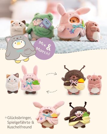 М'яка іграшка NICI mymochi Cuddly Toy Set Penguin Waddle 61143, 8 см