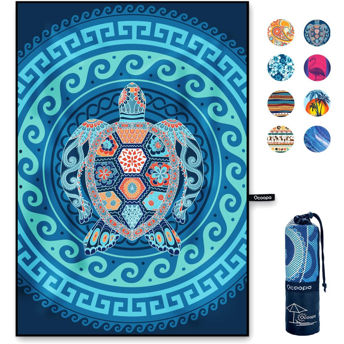 Пляжний рушник з мікрофібри OCOOPA, швидковисихаючий, великий 200x145 см, суперпоглинаючий, без піску, для чоловіків та жінок XL-2