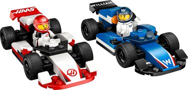 Конструктор LEGO City Боліди F1 Williams Racing та Haas F1, 92 деталі