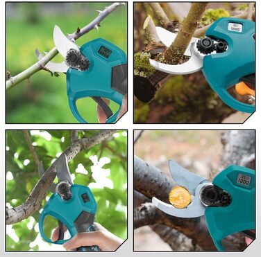 Акумуляторні садові ножиці для акумуляторів Makita 18V, електричні садові ножиці 30 мм, електричні садові ножиці з 2 акумуляторами ємністю 7500 мАг, садові ножиці з дисплеєм, бездротові садові ножиці для садівництва та обрізки дерев