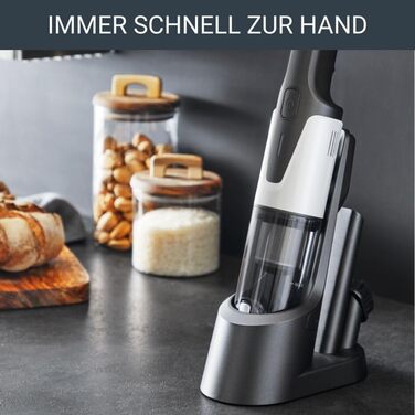 Вертикальний пилосос (компактний, керування однією кнопкою, циліндрична конструкція, цифровий двигун, світлодіодні індикатори, вкл