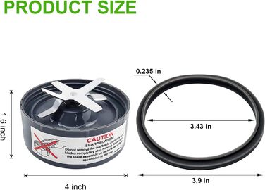 Змінні леза соковижималки, сірі, підходять до оригінальної серії лез NutriBullet 600W/900W Pro Extctor із силіконовим ущільнювальним кільцем для запасних частин леза блендера NutriBullet 900 Вт - сірого