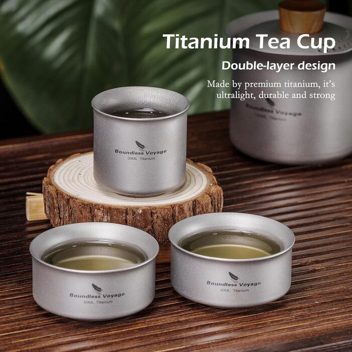 Титанова кружка Boundless Voyage з подвійними стінками, портативна, кемпінгова, легка, дорожня кружка, багаторазова, для кемпінгу, подорожей, пікніка, ti3148d, Ti3148D/EU/88
