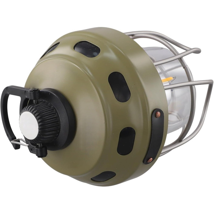 Акумуляторний кемпінговий ліхтар з акумулятором 2000 мАг, тепле/жовте світло, клас захисту IPX3, конструкція з алюмінію, сталі та ABS-пластику, для наметів та використання на свіжому повітрі (зелений)