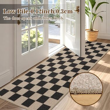 Тканий килимовий килим для передпокою, нековзний, 80x200 см, килимок для кухні, який можна прати, сучасна доріжка для передпокою, килимова доріжка, кухонна доріжка, килим для передпокою, килим для кухні, входу, вітальні, коридору, 80 x 200 см квадрат