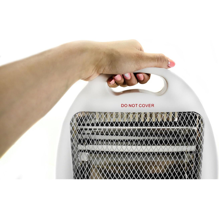 Кварцовий інфрачервоний обігрівач Mesko MS7710, інфрачервоний обігрівач з 2 режимами нагріву, низьке енергоспоживання, променевий інфрачервоний обігрівач з 2 галогенними лампами, захист від перекидання, портативний, 400/800 Вт