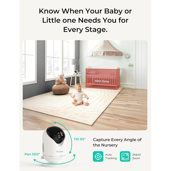 5 1080P HD, 2K Camera, App Control, Motion & Cry Alarm, Night Vision, 5000mAh, Two-way Audio, 390m Range, 5 1080P HD, 2K Camera, A