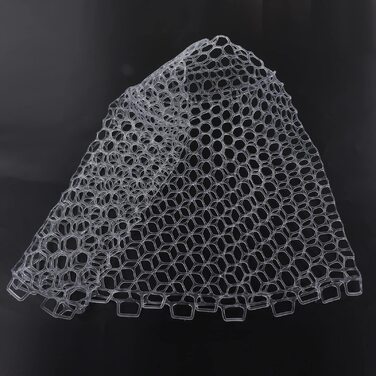 Рибальська сітка, запасна рибальська сітка 44 x 47 см, вбудована, м&39яка, гнучка, складна, без ручки, білий гумовий підсак для прісноводної та морської риболовлі