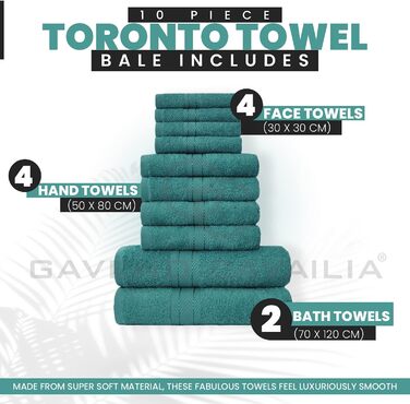 Сімейні рушники Lions, набір з 10 предметів, 100 єгипетська бавовна, 4 рушники для обличчя, 4 рушники для рук, 2 рушники для ванни