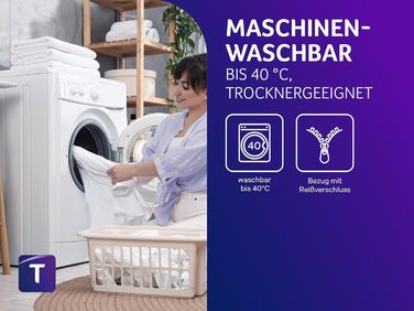 Подушка для сидіння Traumnacht Cozy, подушка для читання, спинка, світло-сіра, знімна, чохол, який можна прати, виготовлений з приємного для шкіри мікроплюшу, виготовлений відповідно до німецьких стандартів якості