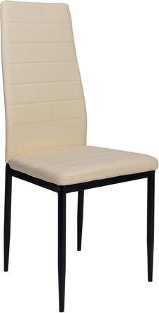 Обідній стілець, стілець для вітальні, офісний стілець, металеві ніжки (бежевий, комплект з 4 шт.) комплект з 4 предметів бежевий