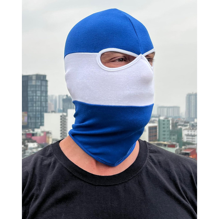 Балаклава PGWEAR у синьо-білу смужку Маска-балаклава-шапка Ультрас Хулігани