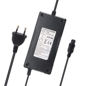 Замінний адаптер зарядного пристрою 42V 3A для самокатів, ховербордів, самобалансування 2-колісного, 3-контактний для зарядного пристрою сумки-мода та спортивного мода