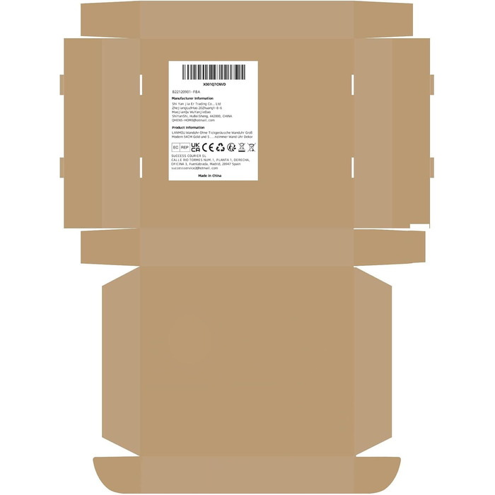 Настінний годинник LANMOU без шуму настінний годинник без цокання Великий сучасний 54 см золотий і чорний металевий настінний годи