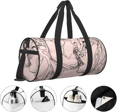 Універсальна дорожня сумка для жінок та чоловіків, принт Поцілунок, спортивна сумка, сумка-мішок, спортивна дорожня сумка