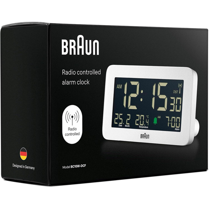 Цифровий будильник Braun Clock BC10W-DCF