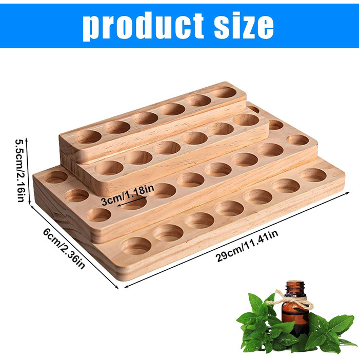 Дерев&39яна підставка для ефірних олій HOMURY з 30 отворами, коробка для зберігання ефірних олій, контейнер для зберігання ефірних олій, подарункова коробка для ароматичних олій, ефірних олій, лаку для нігтів