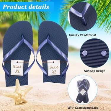 Пари унісекс шльопанців/роздільників пальців ніг Malloom для весільних гостей, капці для ванни з картками розмірів та мішечками на шнурках, спа-капочки-шльопанці для готелю та пляжу, 24