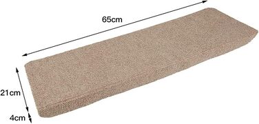 Сходинки, нековзні, 65 x 25 см, безпечні для дітей, людей похилого віку та домашніх тварин, з багаторазовим клеєм, 65 x 25 см, коричневі, 15 шт. 65 x 25 см (коричневі - 15 шт. )