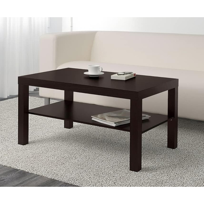 Журнальний столик IKEA Lack чорно-коричневого кольору (90x55 см) 90x55x45 см Коричневий