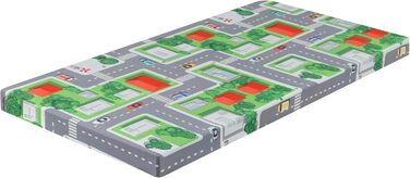 Дитячий дорожній матрац Arensberger 60x120 см Висота 6 см Складаний дитячий матрац Гелева піна зі знімним чохлом та сумкою для перенесення Матрац для дитячого ліжечка Складаний ігровий матрац Oeko-Tex