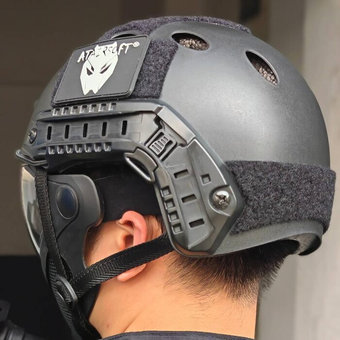 Армійський шолом у стилі SWAT Combat PJ Fast для CQB Airsoft Paintball Shooting Black