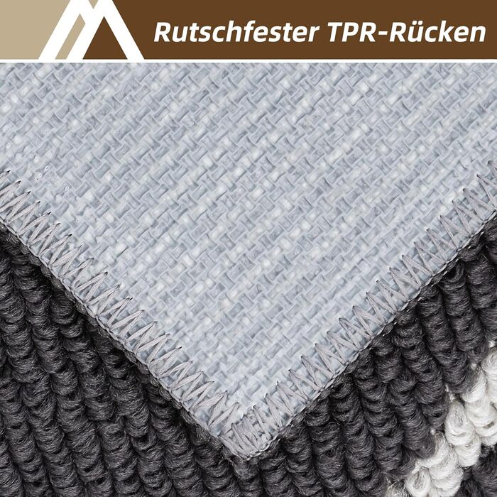 Килим для кухні COSY HOMEER з нековзним покриттям, 60 x 180 см, Кухонна доріжка, яку можна прати, стійка до плям, можна прати в пральній машині, для кухні, пральні, входу, коридору, сірий, 60 x 180 см