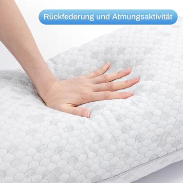 Комплект із 2 подушок/подушок для голови 40x80 см, подушки з піни з ефектом пам&39яті, регульована висота з блискавкою, подушка для шиї, яку можна прати, дихаюча подушка з піни, м&39яка та підтримуюча подушка для сну 40x80 см*2