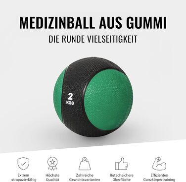 Медичний м&39яч GORILLA SPORTS - одинарний/комплект, обважнювачі 1 кг, 2 кг, 3 кг, 4 кг, 5 кг, 6 кг, 7 кг, 8 кг, 9 кг, 10 кг, з чіпкою поверхнею, виготовлені з гуми, вибір кольорів - слем-м&39яч, вага-м&39яч, тренувальний м&39яч, слем-м&39яч 2 кг - чорно-