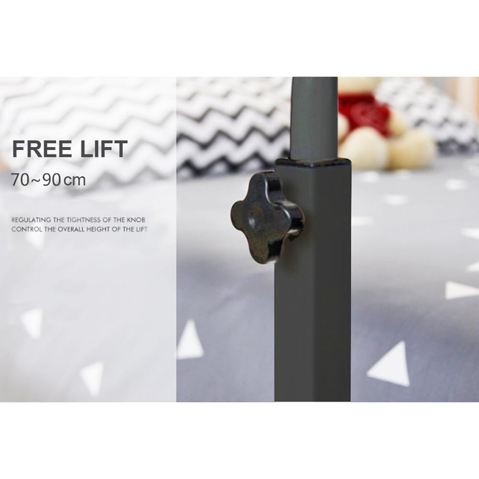 Стіл/підставка для ноутбука sogesfurniture з регульованою висотою, мобільний бічний столик/столик для догляду за ліжком та диваном, 60 x 40 x 71-90 см, чорний 051-60BK-BH 60*40 см чорний