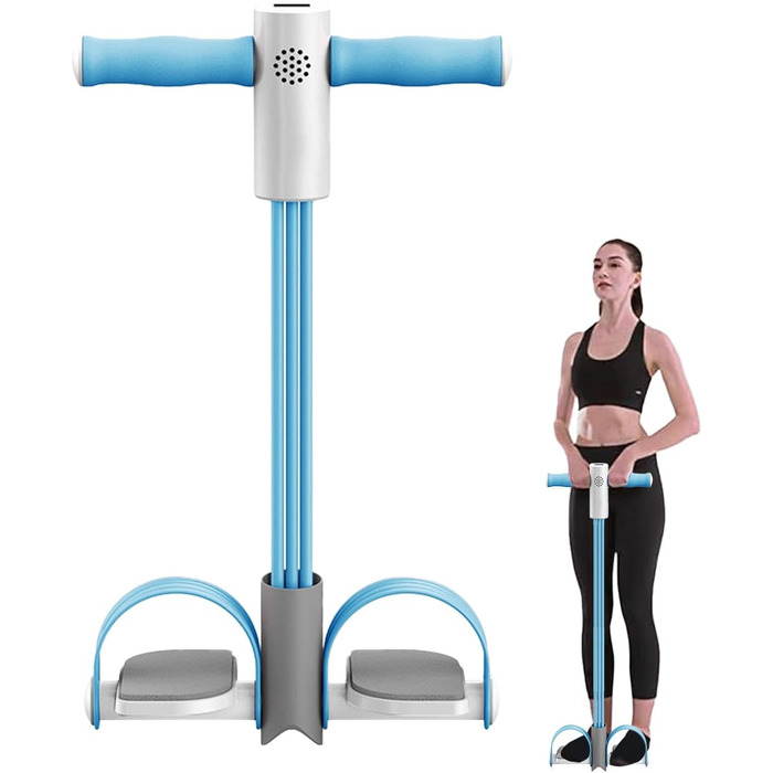 Еспандер для педалей, натяжний трос для педалей розумне обладнання для сидіння з 6 трубками, зручні стрічки для педалей, для тренувальних педалей, еспандер синього кольору