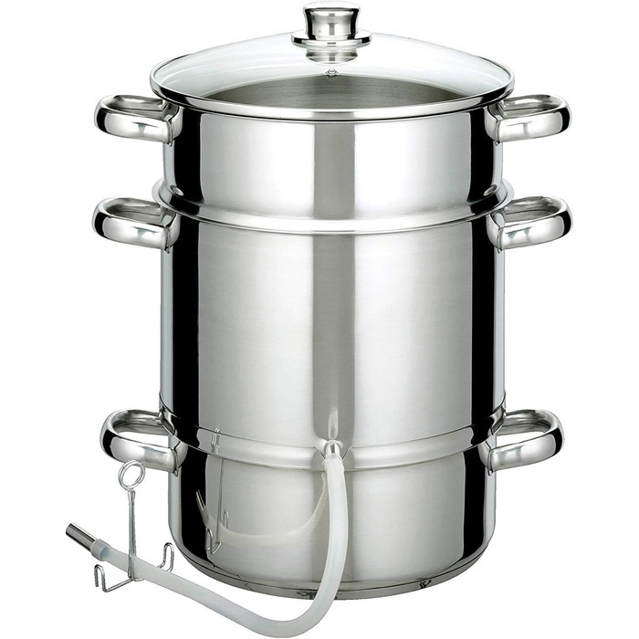 Соковижималка GSW 555975 з нержавіючої сталі 26см, скло, срібло