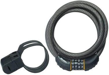 Тросовий замок Master Lock 8122D, налаштуйте власний велосипедний замок з цифровою комбінацією, довжина 1,8 м, чорний