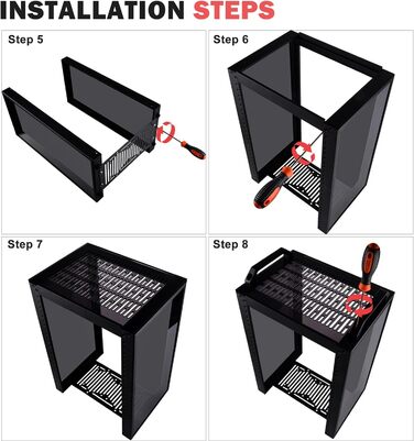 Дюймова серверна шафа, міні-стійка глибиною 200 мм з полицею та заглушкою, для NAS, AV та мережевого обладнання (чорна), 1, 8U 10-