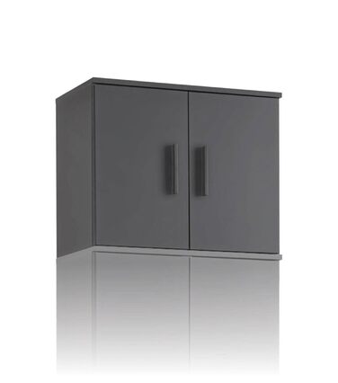 Верхня частина шафи mokebo The Tower, багатофункціональна верхня частина шафи, чорна, для додаткового місця для зберігання та висоти, можна комбінувати з нашими багатофункціональними шафами, антрацитово-чорна, 60 см