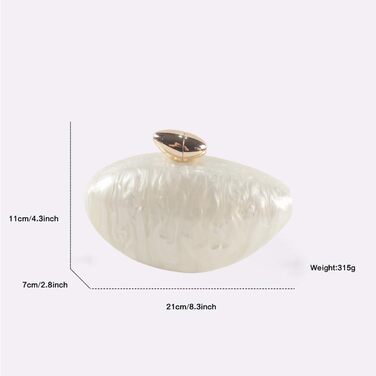 Акриловий клатч у формі мушлі, модна вечірня сумочка з металевого акрилу, блискучі гаманці та сумочки у формі яйця для жінок, весільні вечірки