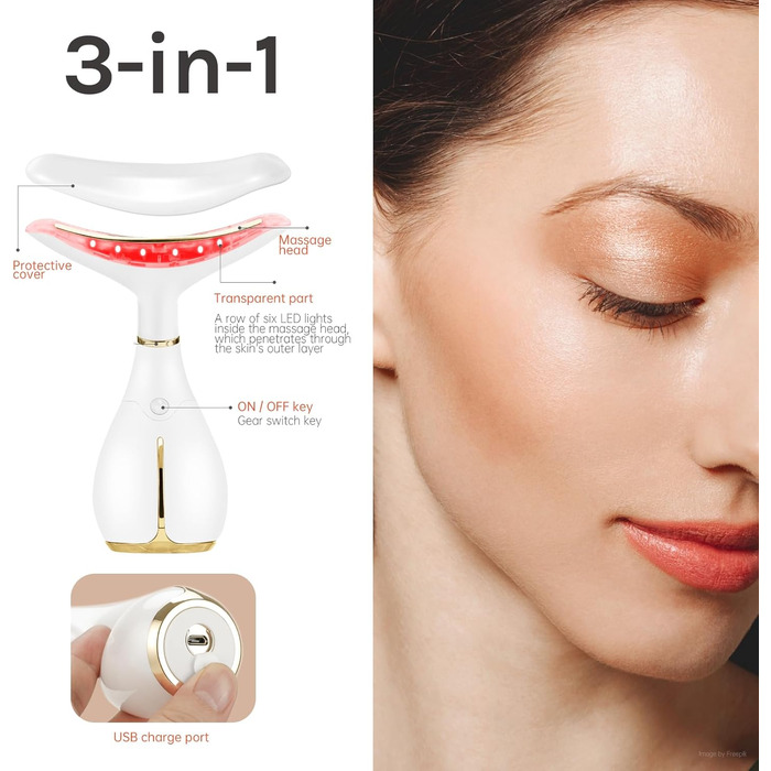 Електричний масажер для обличчя Ms.W проти старіння, масажер для обличчя проти зморшок, масажер для обличчя проти зморшок, масажер для обличчя проти зморшок, вібраційний масаж обличчя, пристрої для краси обличчя, 3 режими золотого масажера для обличчя