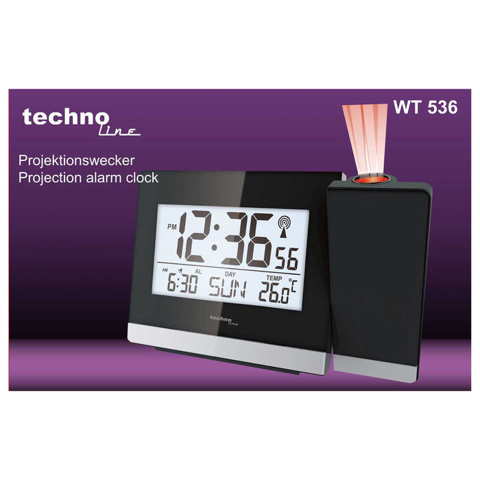 Годинник проекційний Technoline WT536 Black (WT536)