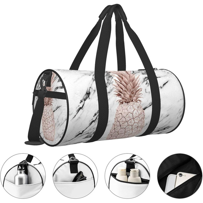 Дорожні сумки з мармуровим та рожево-золотим малюнком, спортивні сумки для фітнесу, велика сумка для подорожей та покупок, сумки на нічліг та на вихідні для чоловіків та жінок