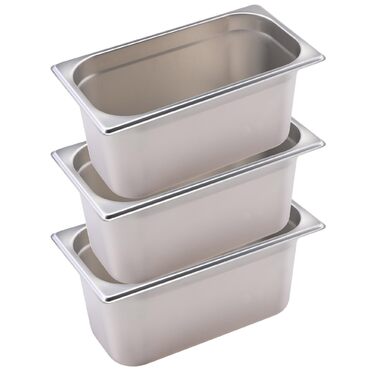 Комплект GN контейнерів, 3 GN 1/3 150 мм - НЕРЖАВІЮЧА СТАЛЬ