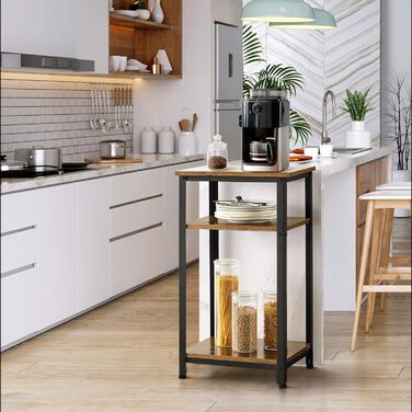 Вінтажний телефонний столик Yaheetech, приставний столик з 3 полицями, маленька тумбочка, столик для дивана, 40 x 30 x 74,5 см, металевий каркас, ідеально підходить для вітальні, спальні, офісу