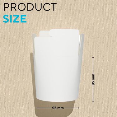 Коробки для локшини Enpack білого кольору, 750 мл/26 унцій, виготовлені з міцного крафт-паперу, 500 штук - Штабелювані, багаторазово закриваються, екологічні азійські коробки для транспортування азійської локшини та інших страв на винос. Білий колір, 26 у