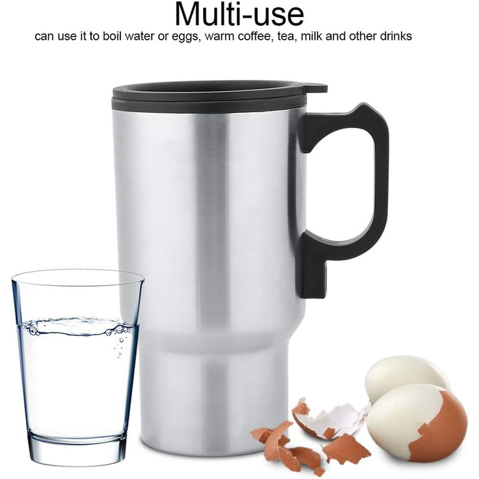 Автомобільна електрична кружка з підігрівом, 12В 450мл Кружка з підігрівом для подорожей Електричний чайник Кавова кружка 450мл Ел