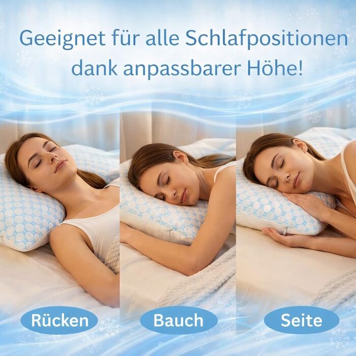 Охолоджувальна подушка 40x80, подушка з піни з ефектом пам&39яті, ергономічна подушка для підтримки шиї, подушка для шиї, подушка 40x80, охолоджувальна подушка, подушка для відновлення, (хмарна подушка Cloudpillo англ.)