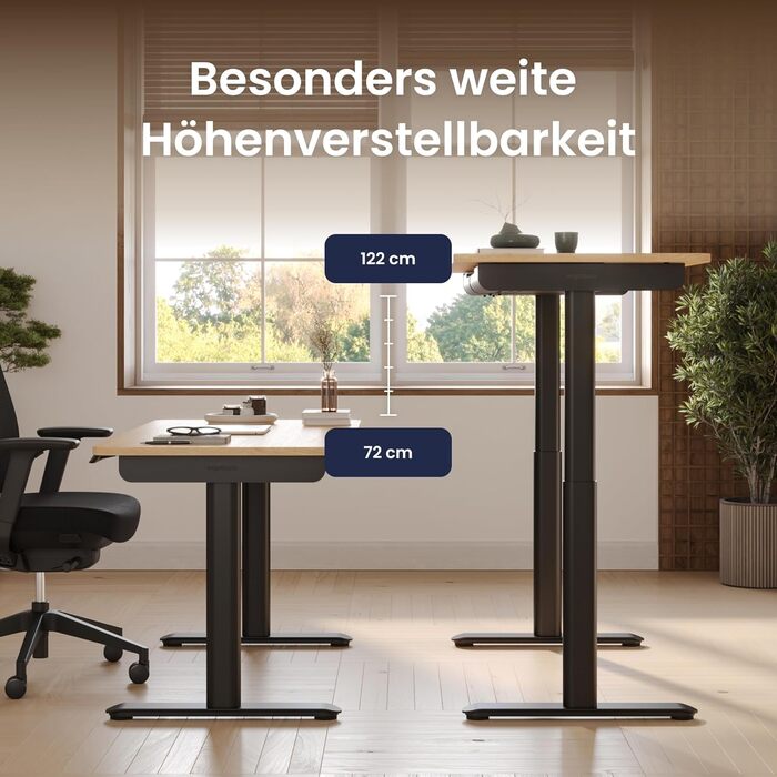 Каркас столу з регулюванням висоти, каркас столу з електричним регулюванням висоти, сертифікований TV, стіл з регулюванням висоти та подвійною моторною системою, 7-річна гарантія, чорний