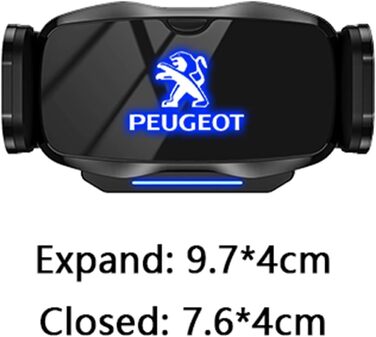 Автомобільний тримач мобільного телефону REDAEL для Peugeot 308 2016-2019, автомобільний тримач мобільного телефону, що обертаєтьс